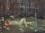 William Stott of Oldham Study for The Nymph painting